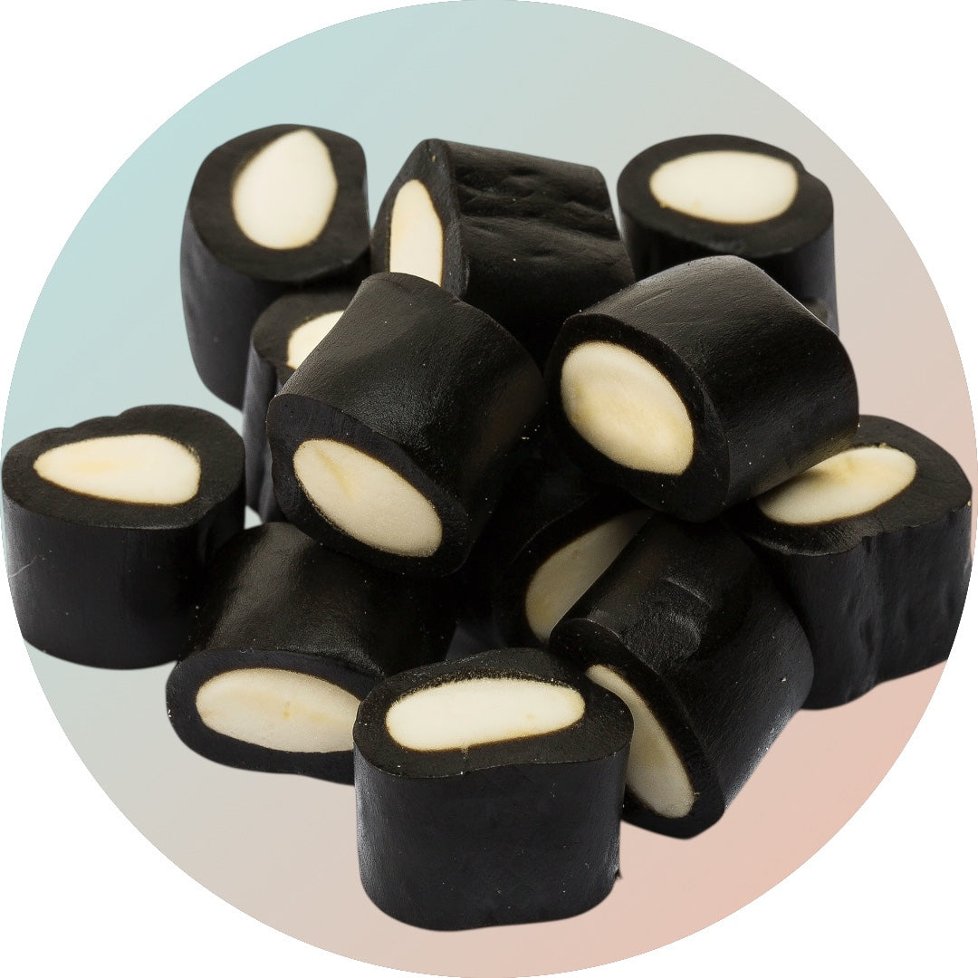 200g gefüllte Lakritzstücke Minze